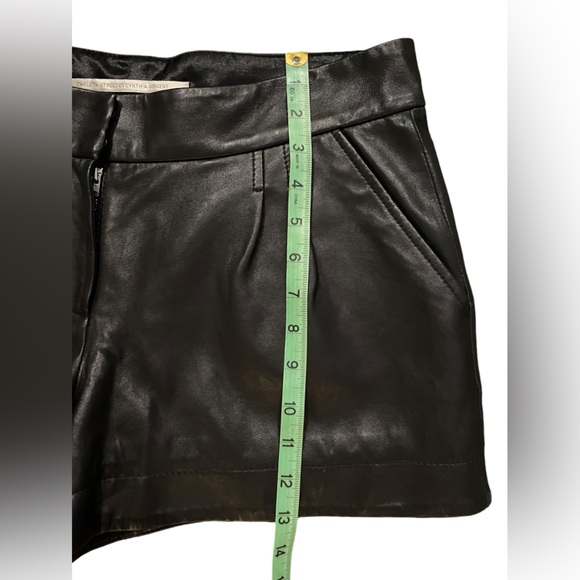 COPY - Twelfth Street by Cynthia Vincent lambskin black real leather shorts 8 s… - Picture 10 of 11